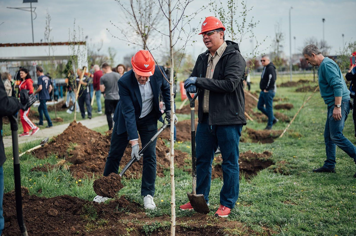 In Romania, Our Team Celebrated Earth Day by Planting Trees in the Community
